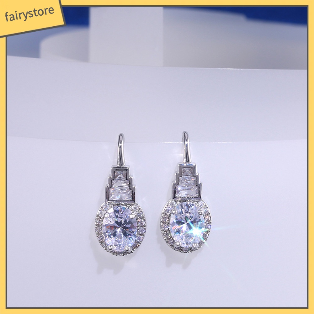 Khuyên Tai Đính Đá Zircon Thời Trang Cho Nữ