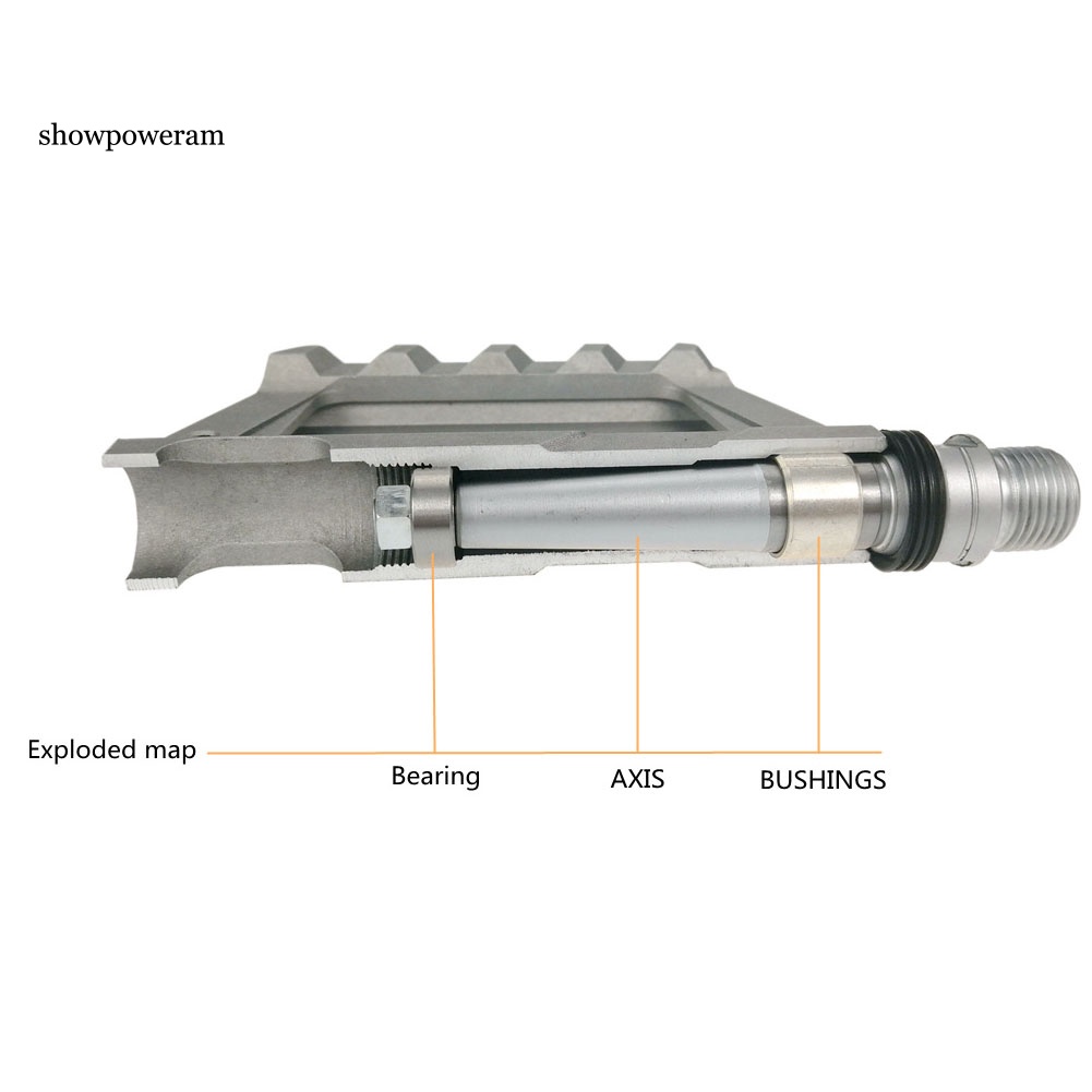 Set 2 Bàn Đạp Xe Đạp Bằng Hợp Kim Nhôm 9 / 16inch