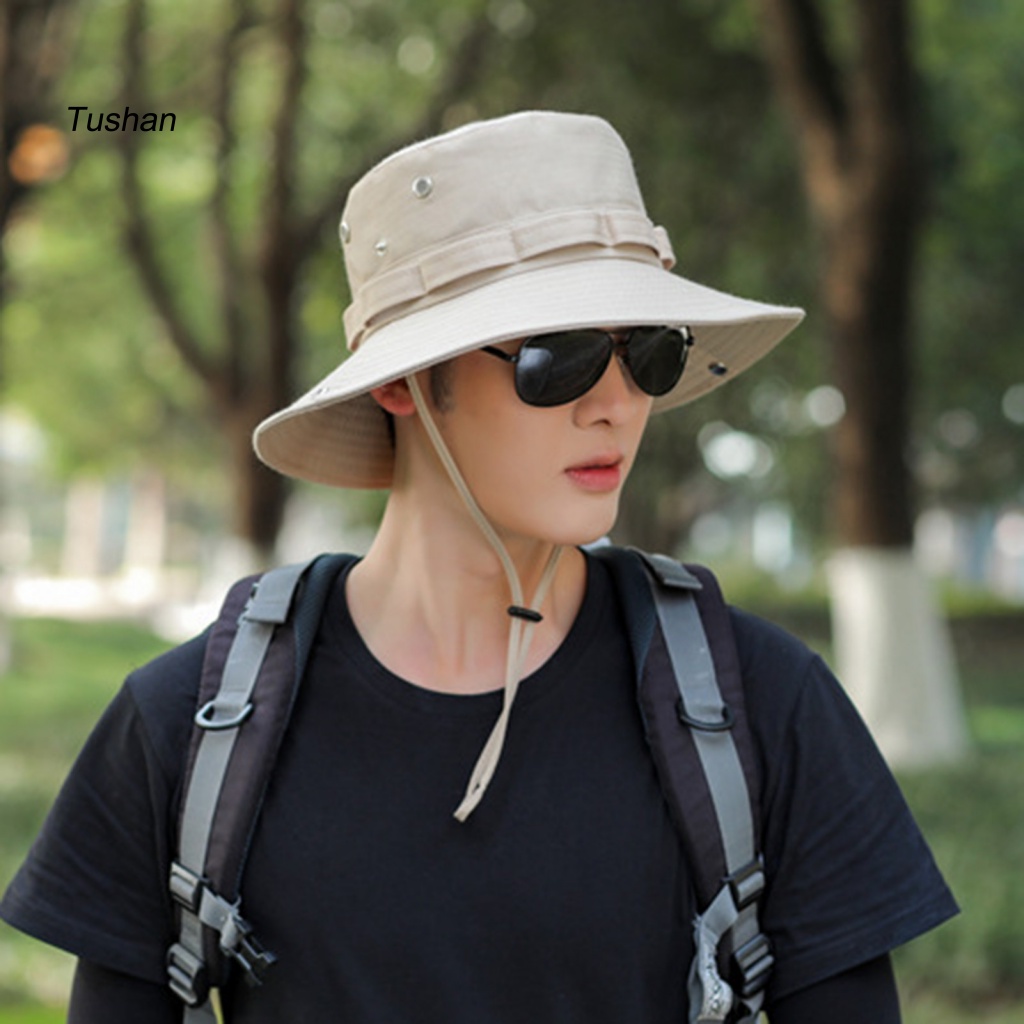 Mũ Ngư Dân Vành Rộng Màu Sắc Đơn Giản Có Thể Điều Chỉnh Kích Cỡ Dành Cho Nam Và Nữ