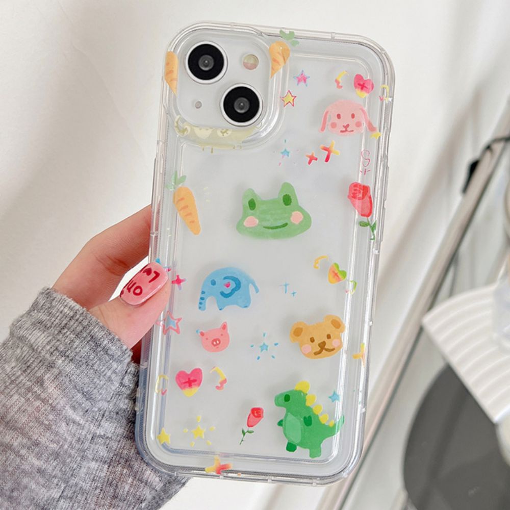 Ốp Điện Thoại TPU Mềm Chống Sốc Họa Tiết Hoạt Hình Graffiti Cho IPhone 11 14 13 12 Pro Max XS XR 7 8 Plus