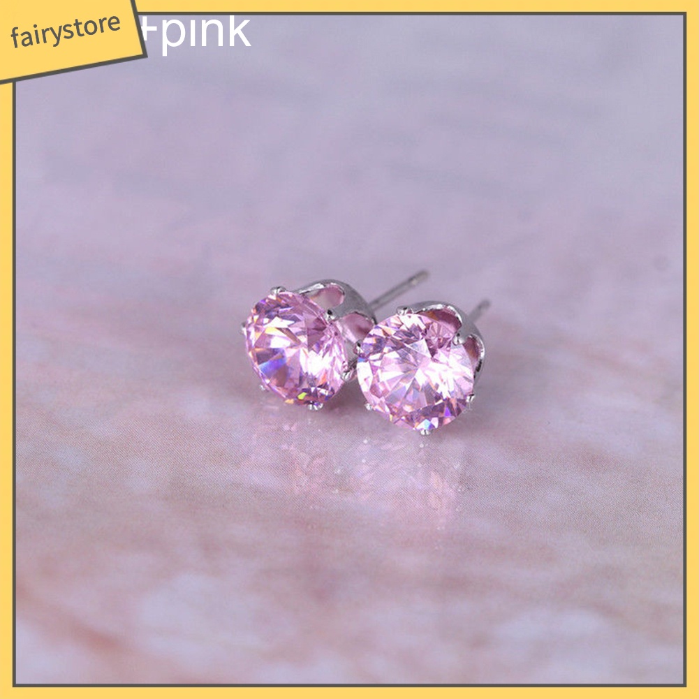 Bông Tai Đính Đá Zircon Thời Trang Thanh Lịch Dành Cho Nữ