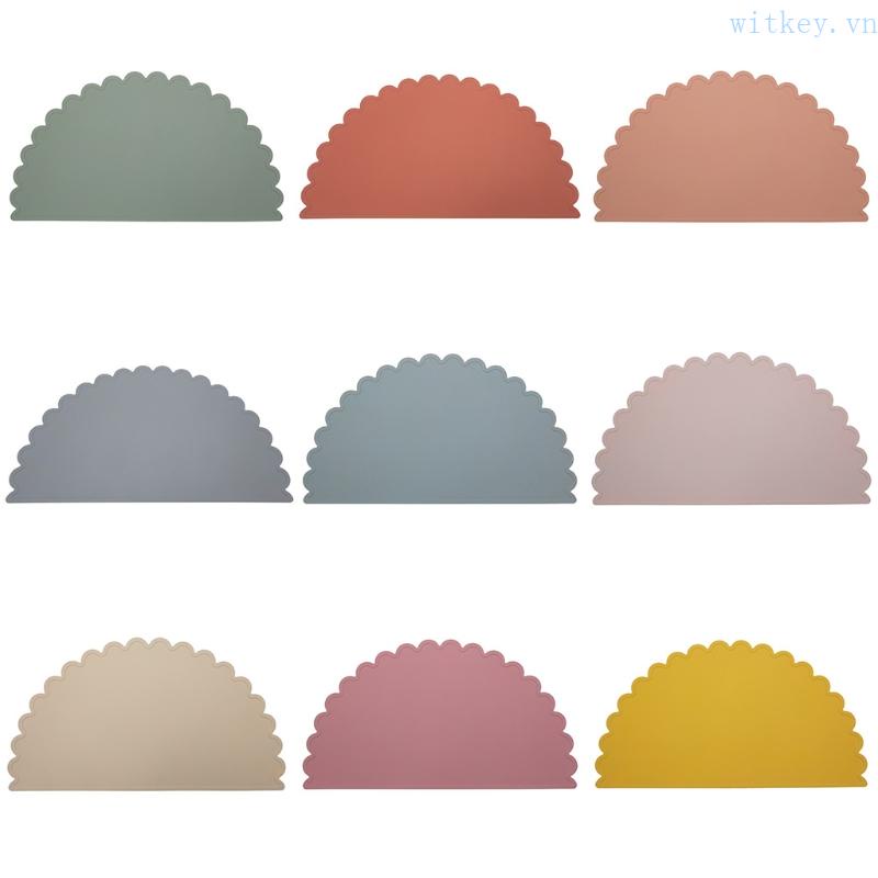 Tấm Lót Bàn Ăn Silicone Hình Tròn Chống Trượt Tái Sử Dụng Được Dành Cho Trẻ Em