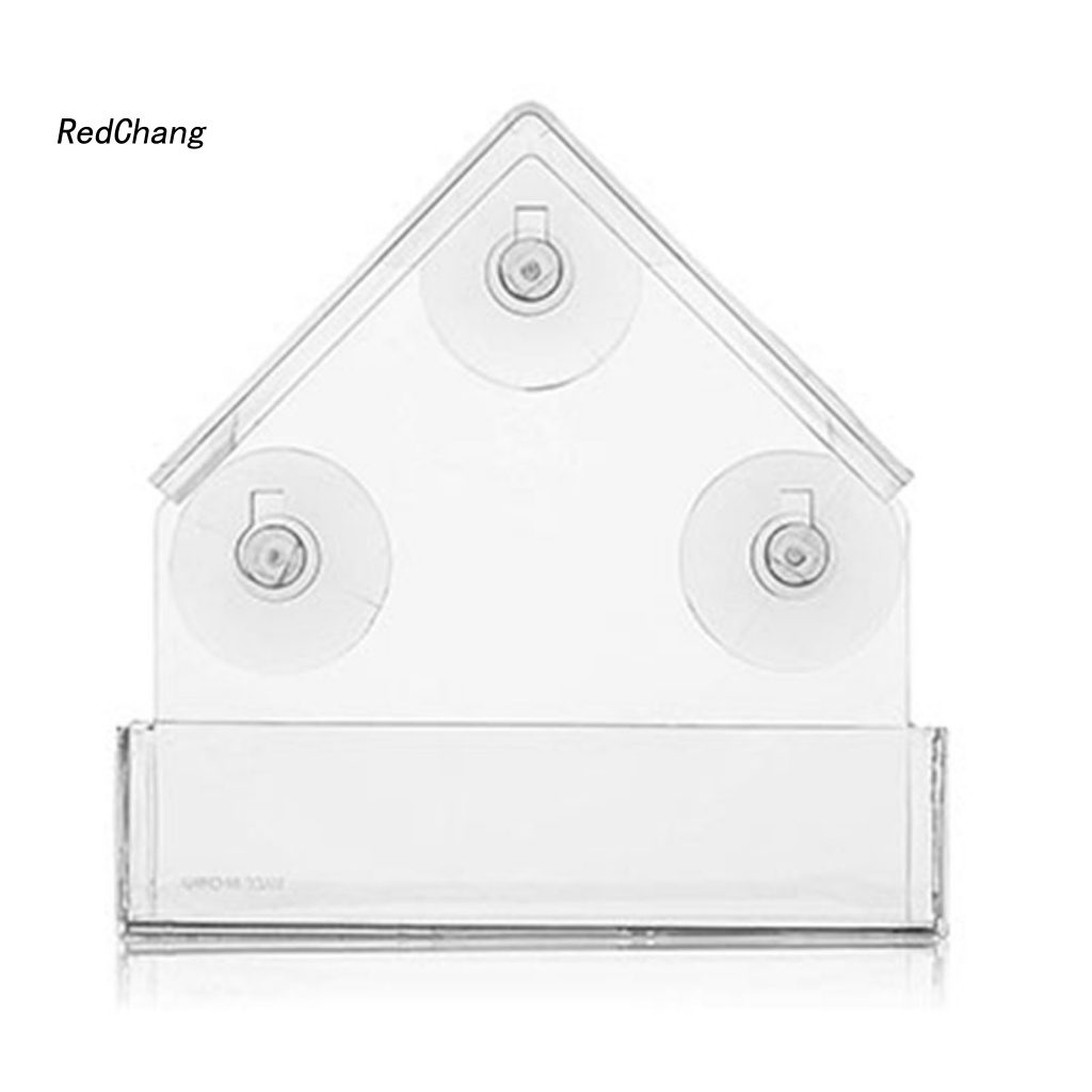 Hộp Đựng Thức Ăn Cho Chim Bằng Acrylic Trong Suốt Có Giác Hút Gắn Tường Tiện Dụng