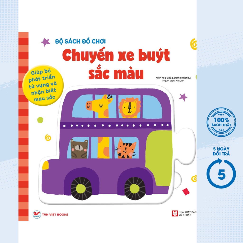 Sách - Bộ Sách Đồ Chơi – Giúp Bé Phát Triển Từ Vựng Và Nhận Biết Màu Sắc: Chuyến Xe Buýt Sắc Màu  - TV