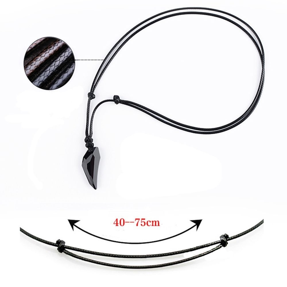 Vòng cổ Mặt Răng Sói Đính Pha Lê Độc Đáo Thời Trang Cho Nam