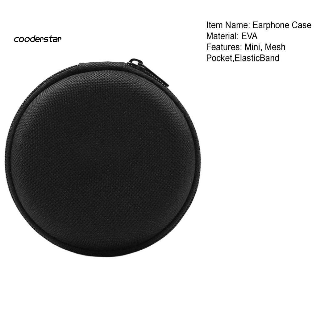 Túi Lưới Tròn / Vuông / Chữ Nhật Bằng EVA Cứng Đựng Dây Cáp Tai Nghe Cho Du Lịch