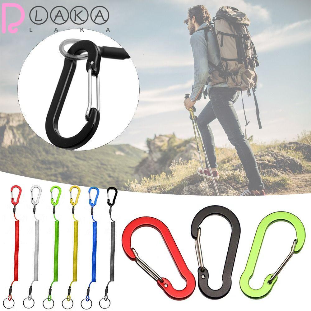 Móc Khóa Lò Xo Bằng Nhựa Co Giãn Chống Thất Lạc Cho Leo Núi / Cắm Trại