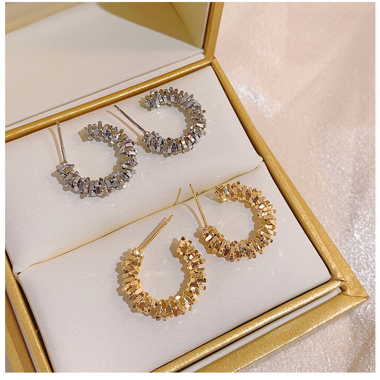 Bông Tai Mạ Bạc Thiết Kế Phong Cách Hàn Quốc Thời Trang Cao Cấp