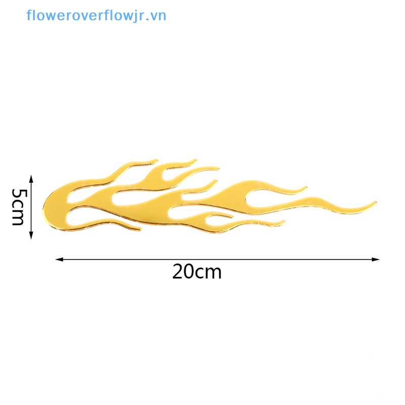 Decal Vinyl Phản Quang 20 * 4CM Hình Ngọn Lửa 3d Trang Trí Xe Hơi / Xe Máy