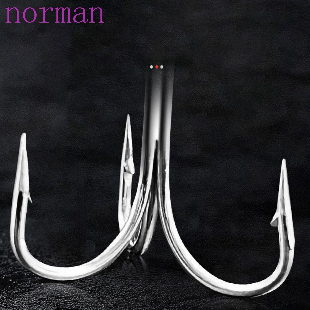 Norman Set 10 Móc Câu Cá Tròn Bằng Thép Carbon Cao Cấp