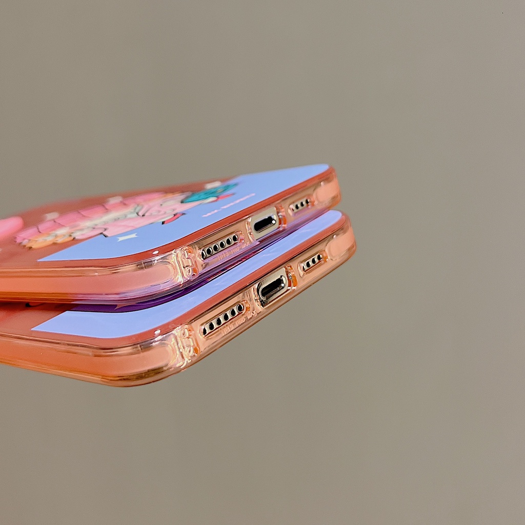 Ốp Điện Thoại tpu Mềm Nhám Trong Suốt Họa Tiết Hoạt Hình Hai Mặt Cho iPhone 11 13 12 14 PRO MAX