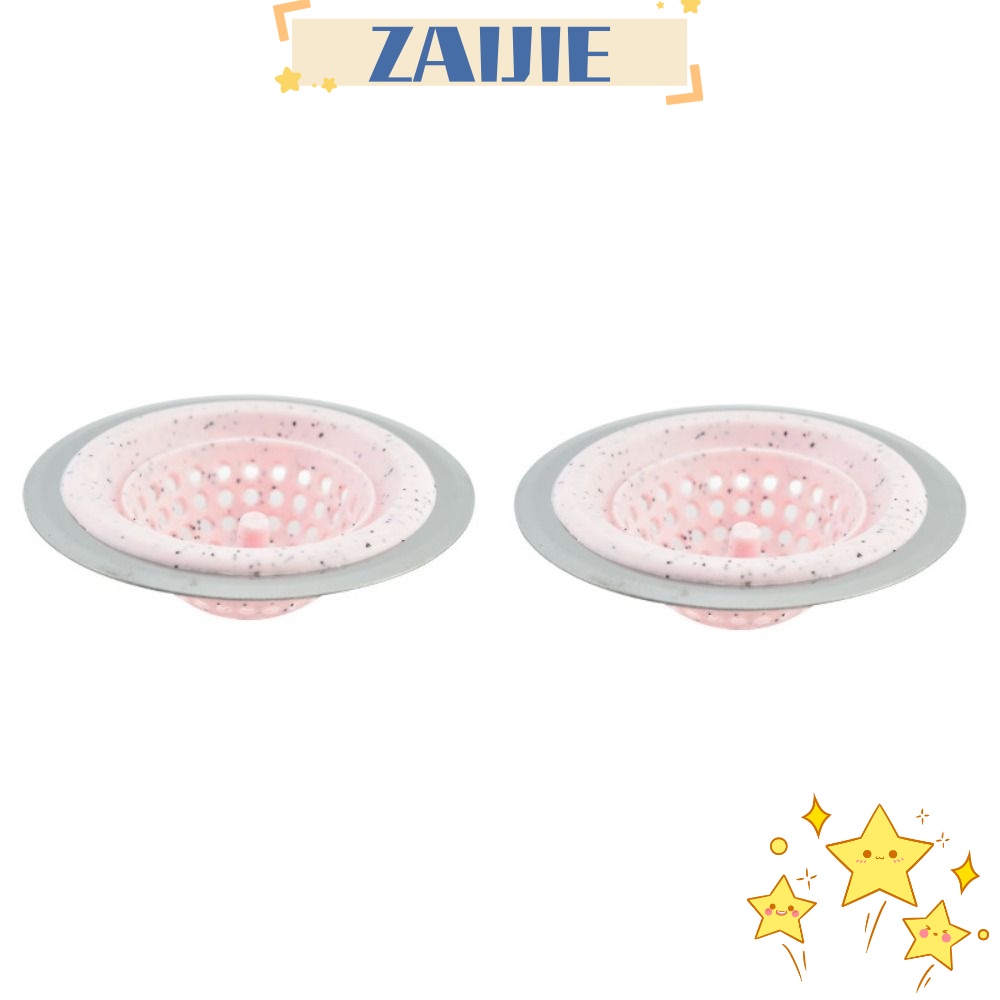 Set 2 Lưới Lọc Bằng Thép Không Gỉ Màu Hồng ZAIJIE24 Dành Cho Bồn Rửa