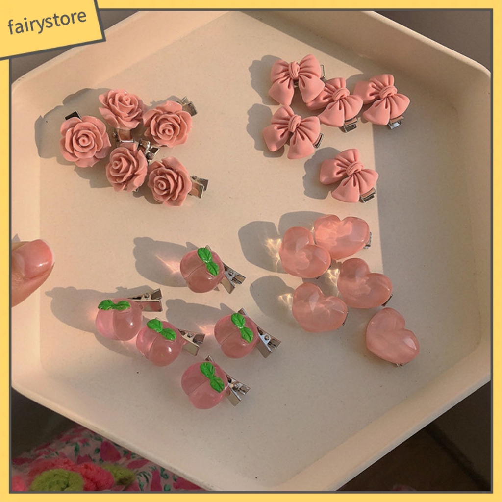 Kẹp Tóc Co Giãn Hình Bông Hoa Dễ Thương Dành Cho Nữ