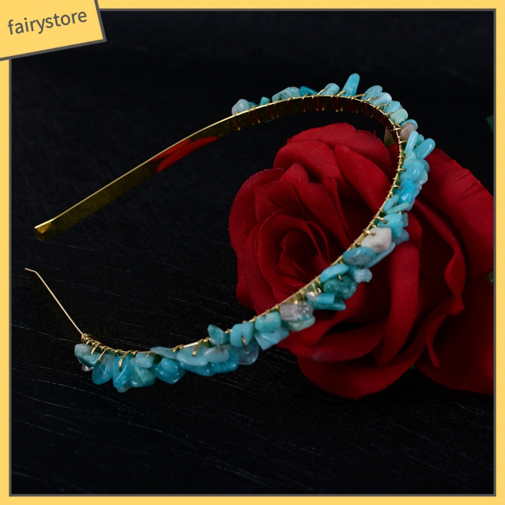 Băng Đô Cài Tóc Đính Pha Lê Giả Hai Hàng Nút Bằng Hợp Kim Dành Cho Nữ