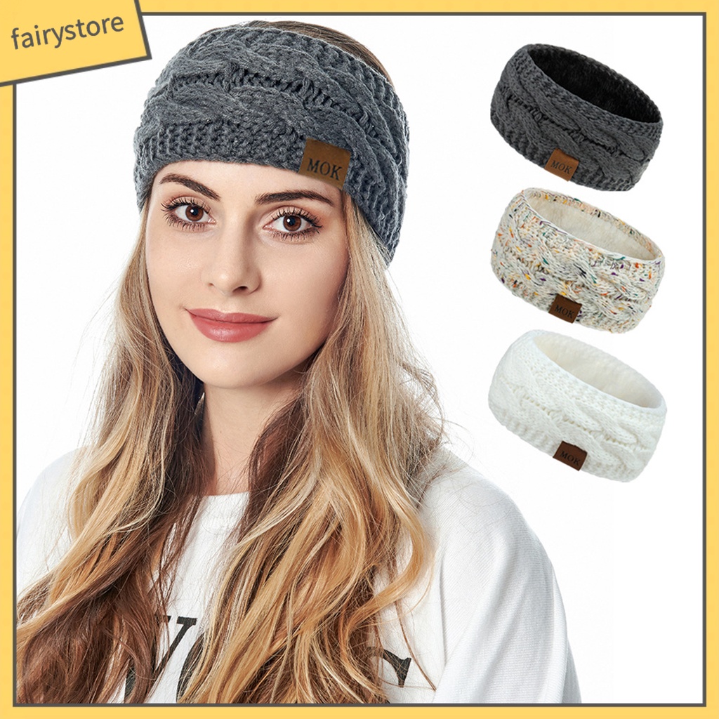 Băng Đô Len Mềm Mại Giữ Ấm Dành Cho Nữ