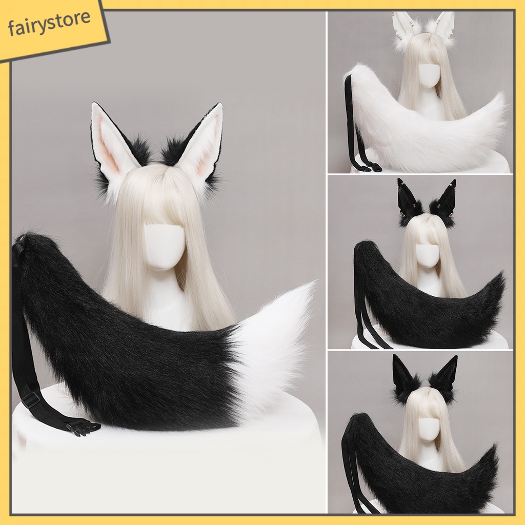 1 Set Băng Đô Tai Mèo Bông Phong Cách Lolita Đáng Yêu