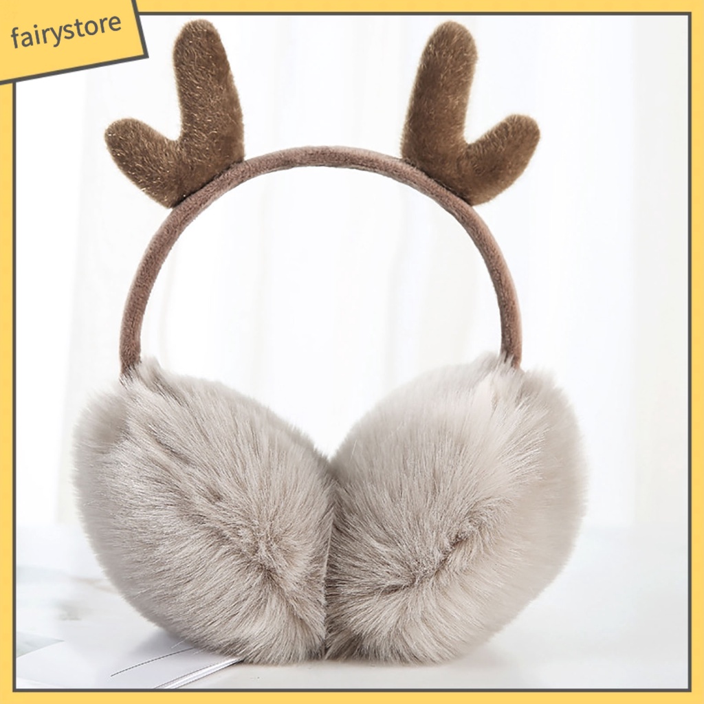 Bông Chụp Tai Phủ Lông Thỏ Giả Mềm Mại Màu Trơn Chống Trượt Thoải Mái Giữ Ấm Mùa Thu Đông Cho Nữ