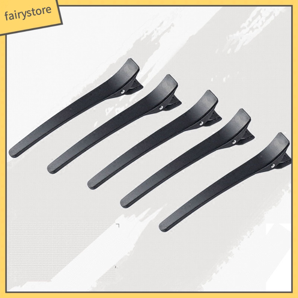 Set 12 Kẹp Tóc Tạo Kiểu Bằng Nhựa Màu Sắc Trơn Dành Cho Salon