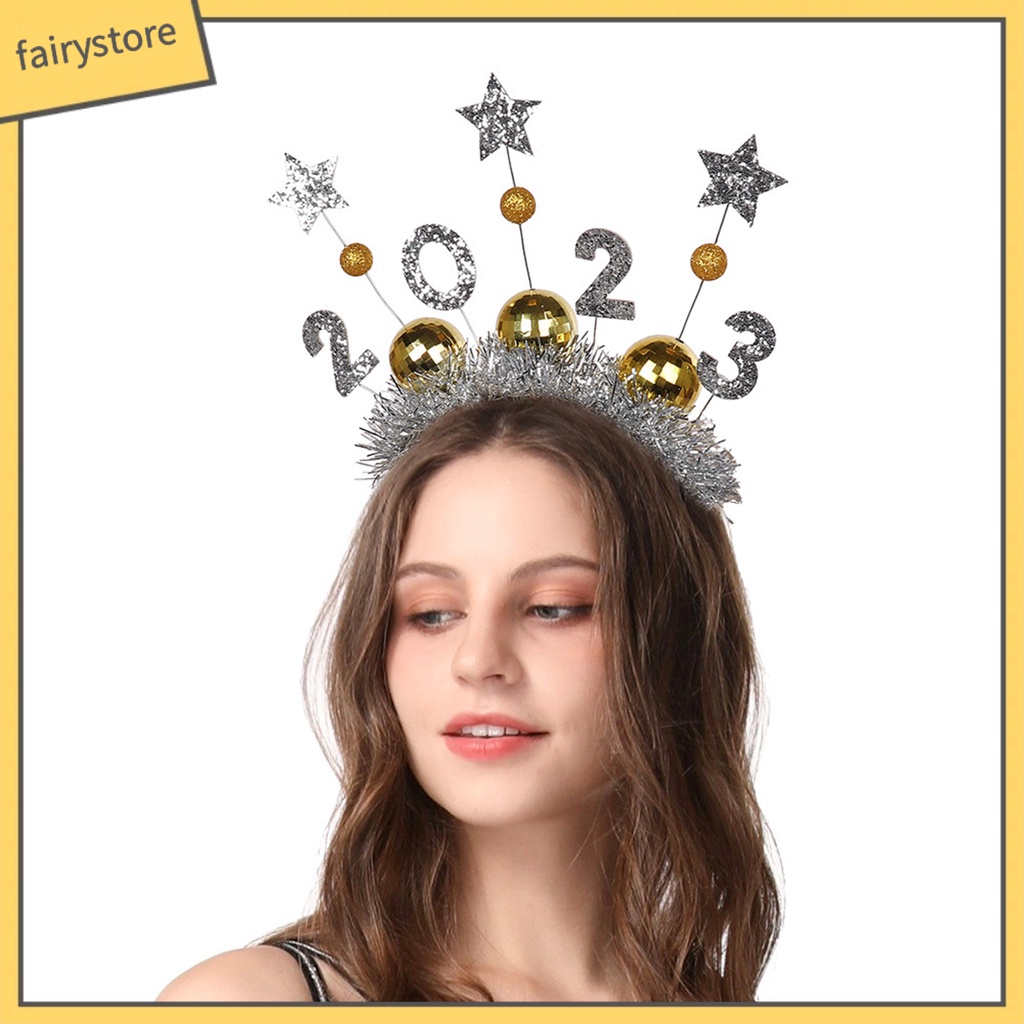 Băng Đô Cài Tóc Co Giãn Chống Trượt Trang Trí Năm Mới