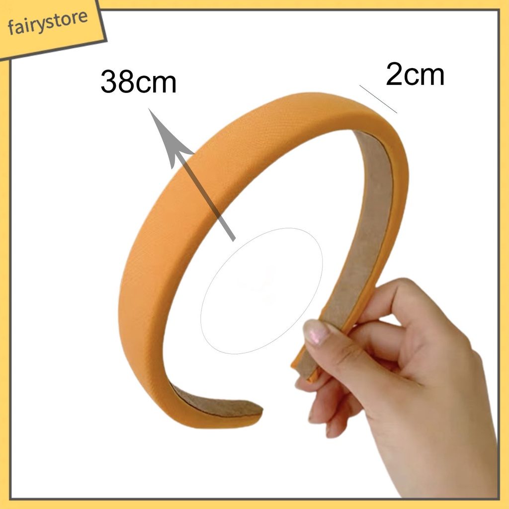 Băng Đô Cài Tóc Bản Rộng Không Trượt Màu Sắc Ngọt Ngào Cho Nữ