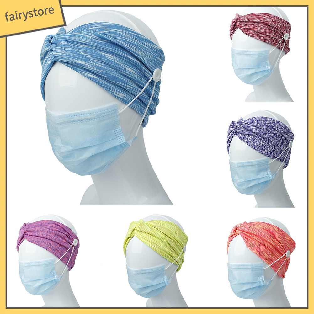 Set 3 Băng Đô Cài Tóc Thấm Hút Mồ Hôi Thắt Nút Chéo Thời Trang Unisex Tập Gym / Thể Thao