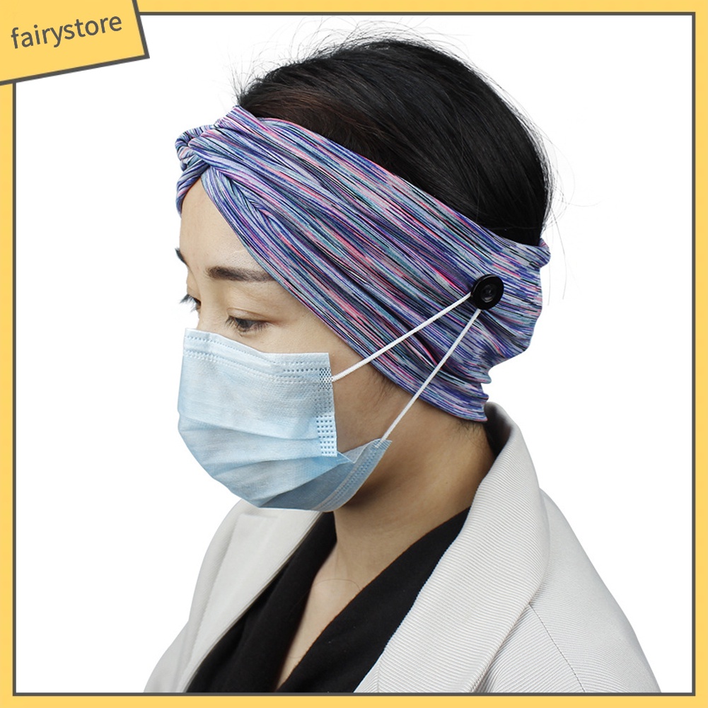 Set 3 Băng Đô Cài Tóc Thấm Hút Mồ Hôi Thắt Nút Chéo Thời Trang Unisex Tập Gym / Thể Thao