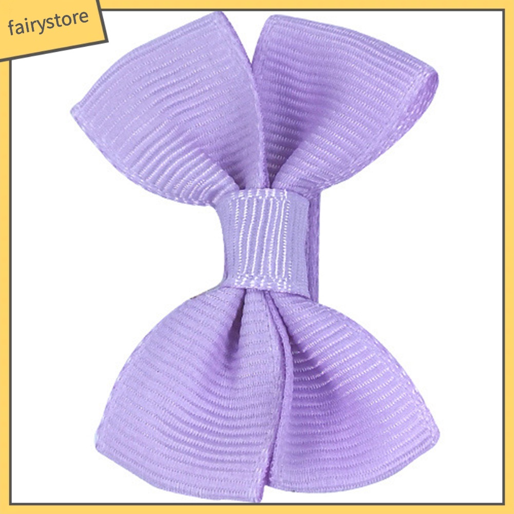 1 Kẹp Tóc Nơ Mini Màu Trơn Thời Trang Cho Bé Gái