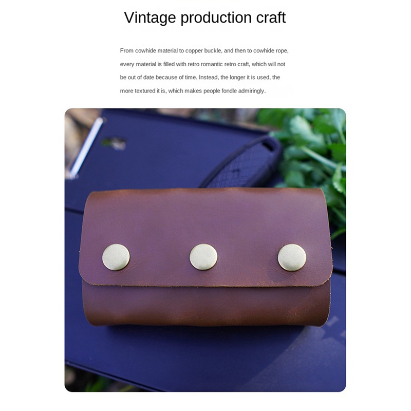 Hộp Đựng Gia Vị Bằng Da Bò Tiện Dụng Khi Đi Cắm Trại