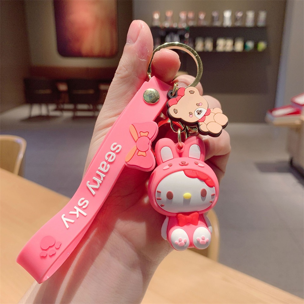 Hoạt Hình Dễ Thương Kuromi Cinnamoroll Hello Kitty Giai Điệu Búp Bê Móc Chìa Khóa Đa Năng Áp Dụng Chìa Khóa Mặt Dây Chuyền Túi Học Đồ Trang Trí nana1.vn