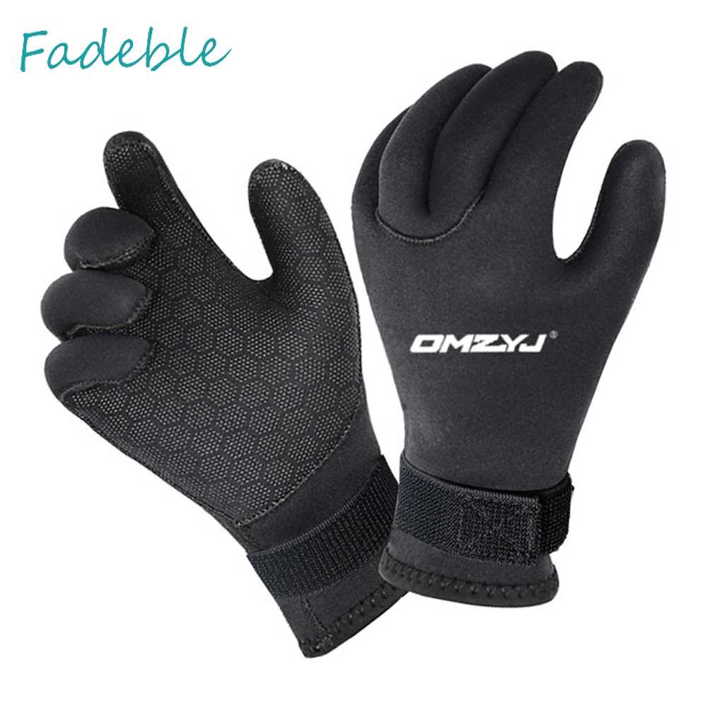 Găng Tay Bơi Lặn Màu Đen Dày 5mm Cho Nam