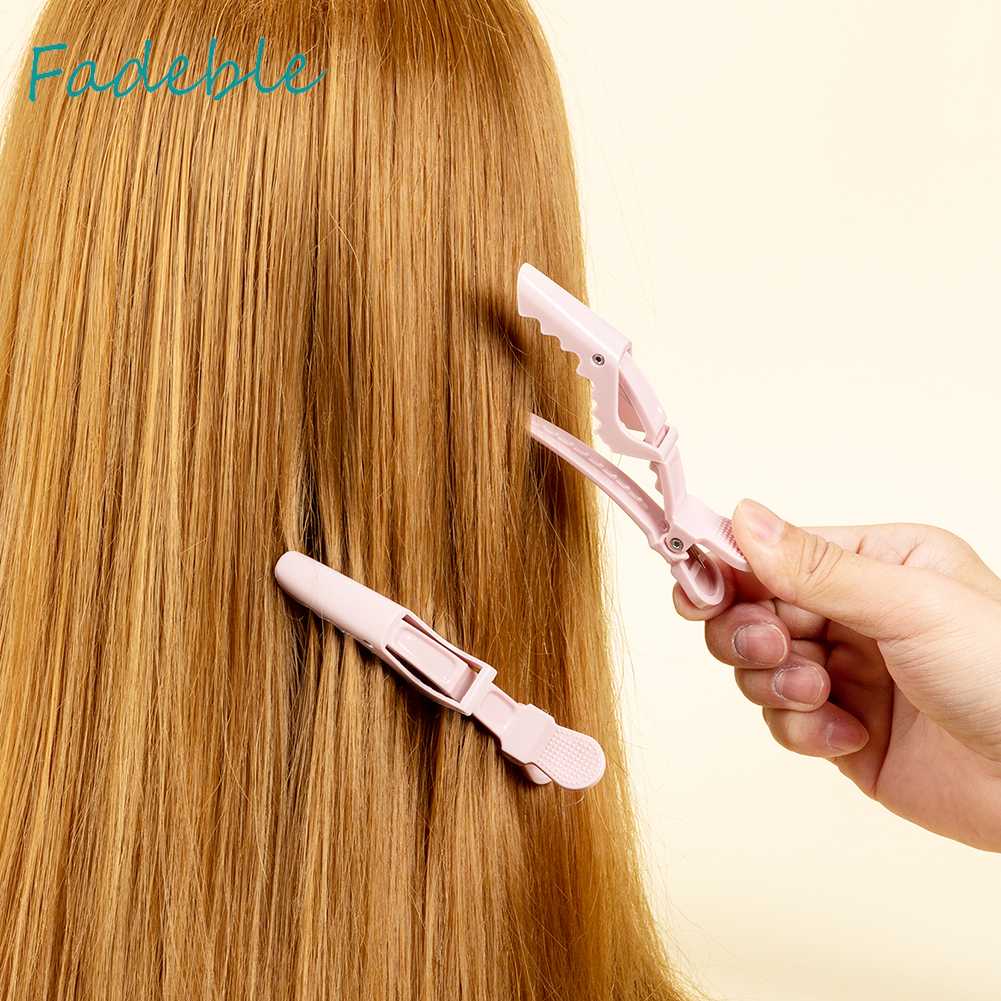 Kẹp Tóc Cá Sấu Bằng Nhựa Bền Thiết Kế Lò Xo Đôi Tạo Kiểu Tóc