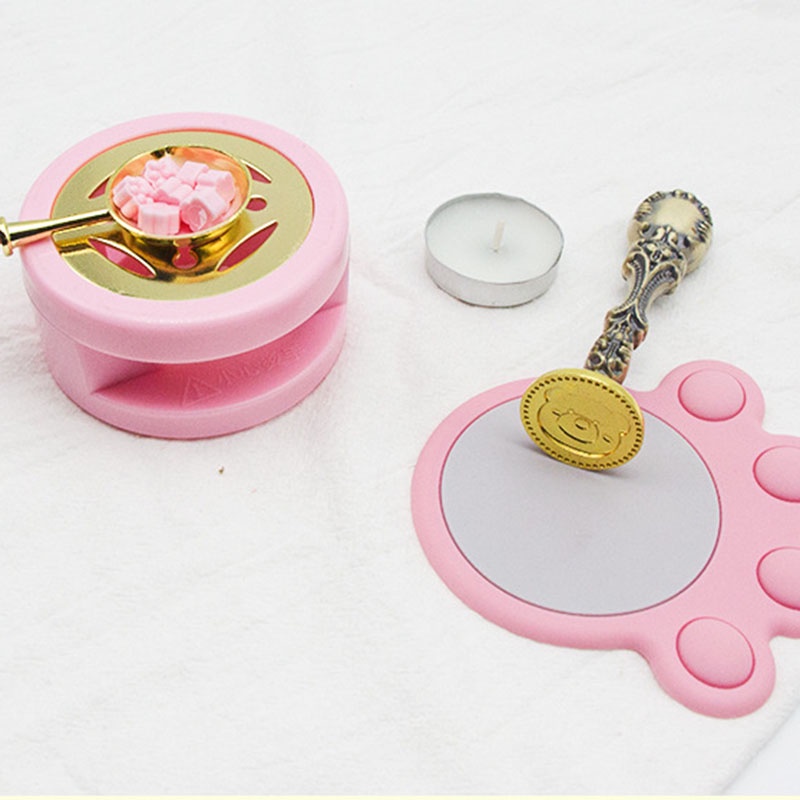 Niêm phong sáp Cat Claw Firepaint niêm phong xử lý pad kim loại trộn thanh công cụ phụ kiện trái tim thiếu nữ scrapbook phong bì thiết lập
