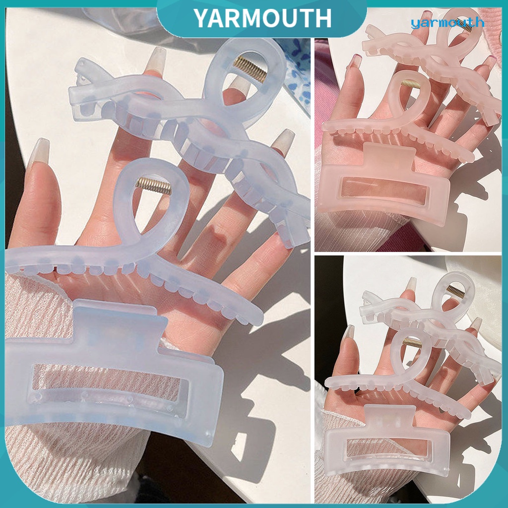 Kẹp Tóc Càng Cua Dạng Lò Xo Rỗng Co Giãn Cố Định Răng Lược Màu Sắc Ngọt Ngào Cho Nữ