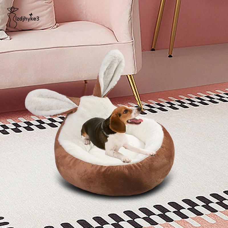 [lzdjhyke3] Giường Ngủ Tai Thỏ Bằng Vải Lông Mềm Ấm Áp Tự Dính Đáy Vừa / Nhỏ / Trung Bình / Mèo Cưng