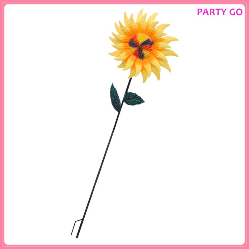 Con Quay Cối Xay Gió Bằng Kim Loại Hình Hoa Hướng Dương Trang Trí Sân Vườn Kích Thước 109x31x3cm uiran.vn