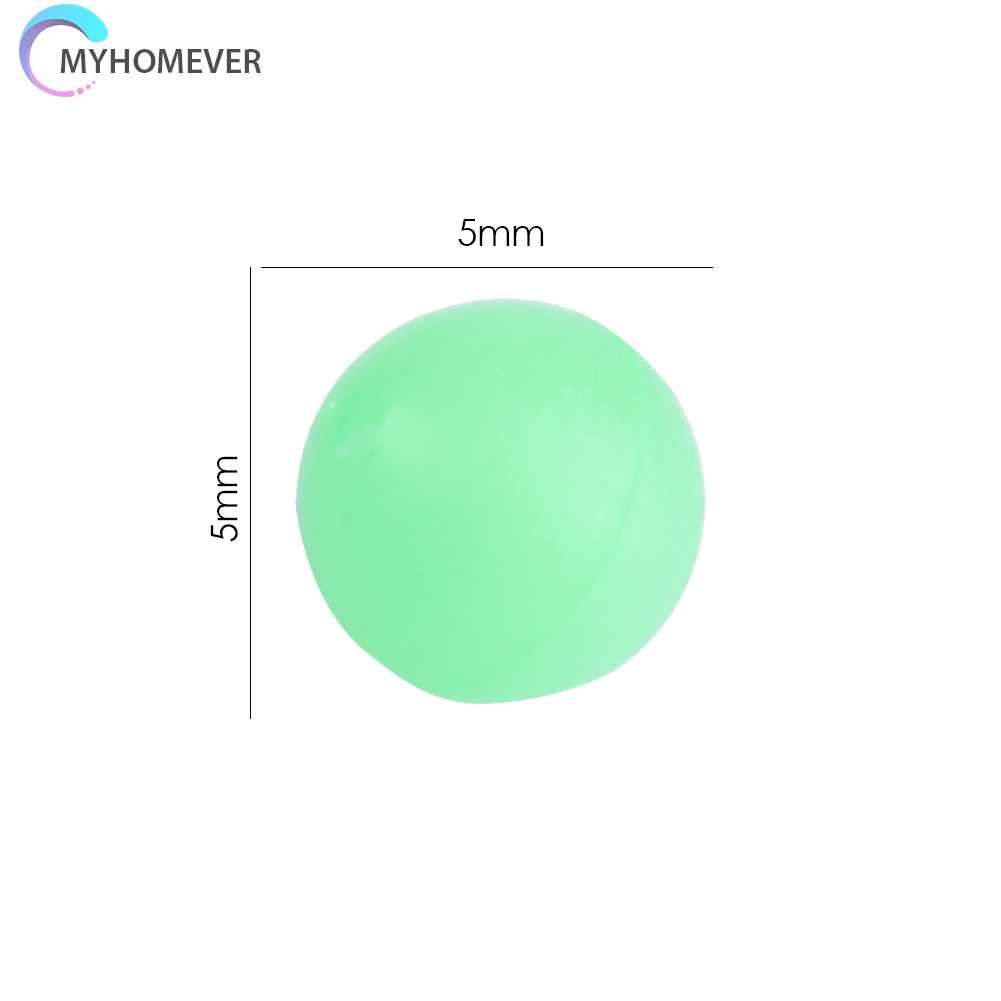 100 Hạt Phát Sáng Trong Bóng Tối 5mm Gắn Mồi Câu Cá