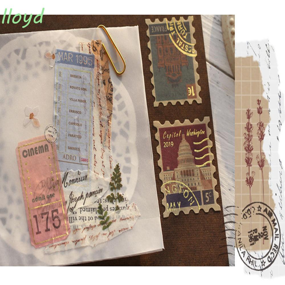 Nhãn Dán Trang Trí Bằng Giấy Phong Cách Retro Độc Đáo DIY