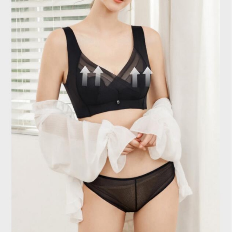 Áo Ngực Siêu Mỏng Bằng Cao Su Pha Lê Phong Cách Mới Với Tai Thỏ Cúp Lớn Nâng Ngực Thoáng Khí Cho Nữ