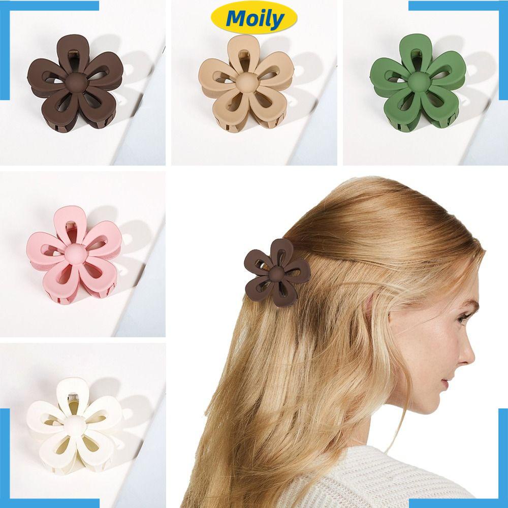 MOILYVN Set 3 Kẹp Tóc Càng Cua Màu Kẹo Cho Nữ