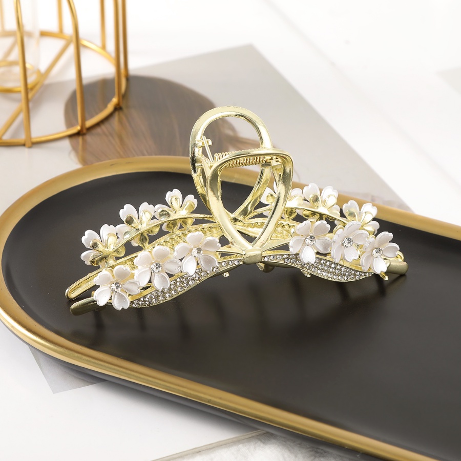 Kẹp Tóc Hình Nơ Đính Đá Lấp Lánh Bằng Hợp Kim Phong Cách Hàn Quốc Cho Nữ