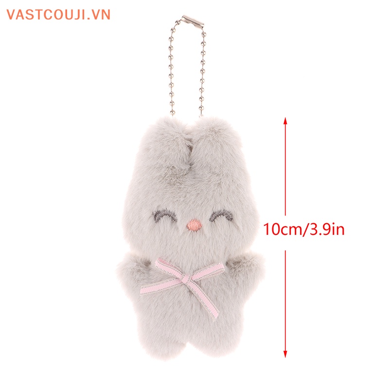 Móc Khóa Thỏ Nhồi Bông Mềm Mại Đáng Yêu