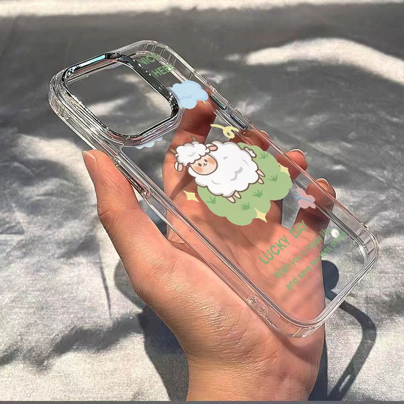 ✅Ốp Điện Thoại Dẻo Họa Tiết Chú Cừu Dễ Thương Chống Sốc Cho Iphone 14pro 711 13 / 128 4OS9
