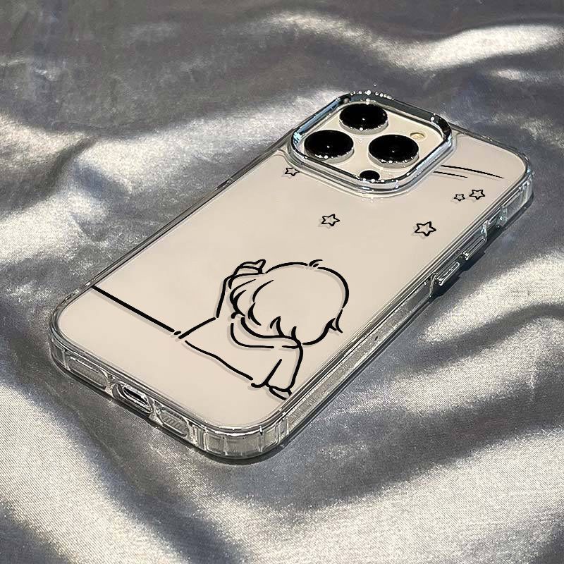 ✅Ốp Điện Thoại Dẻo Họa Tiết Cô Gái Độc Đáo Chống Sốc Cho Iphone12 / 1114pro 13 max7 Plus8