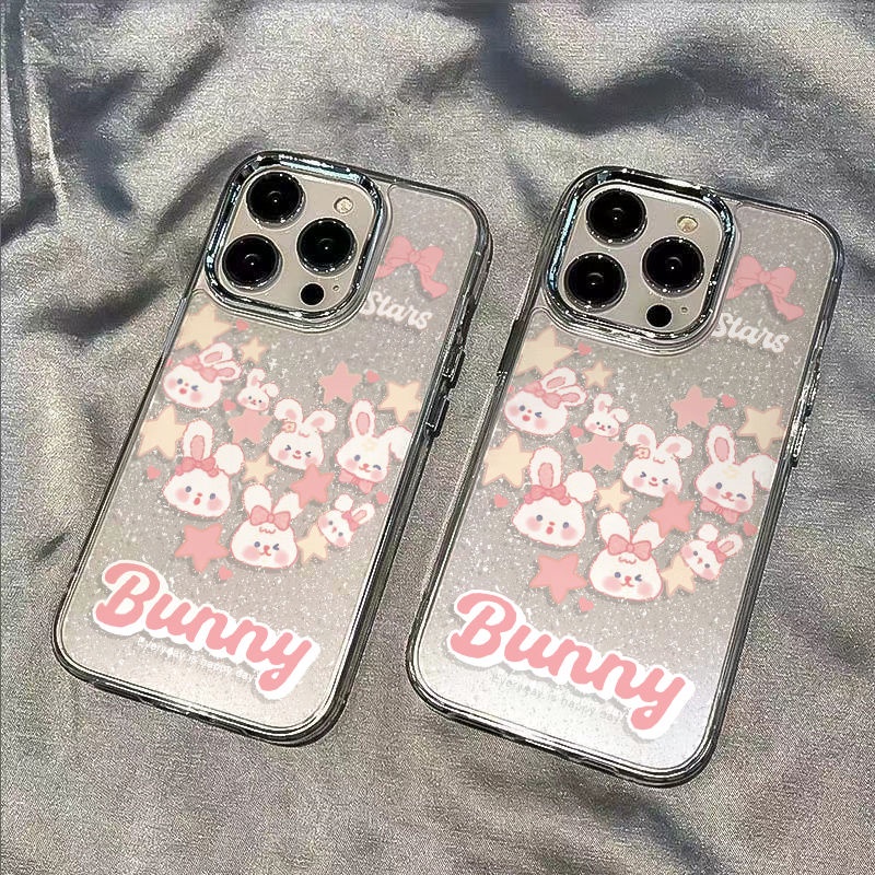 ✅Ốp Điện Thoại Mềm Chống Sốc In Hình Thỏ Hồng Đơn Giản Cho Iphone 714proins 11 plus 8 12 / 13 LS8K