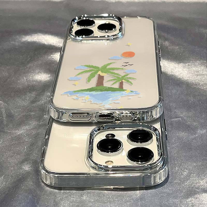 ✅Ốp Điện Thoại Dẻo Họa Tiết Trái Dừa Đơn Giản Chống Sốc Thời Trang Cho iPhone12plus813 Max117 14pro