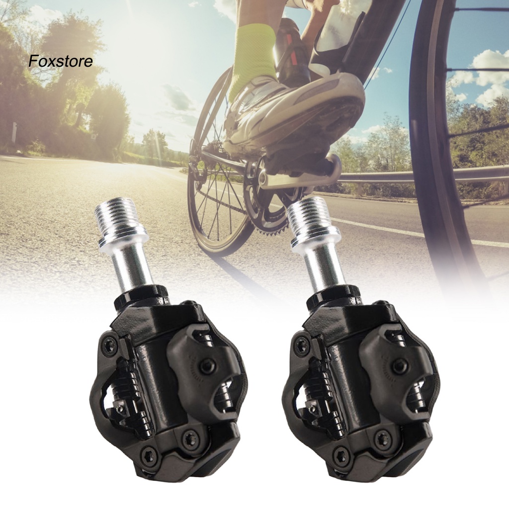 1 Cặp Bàn Đạp Xe Đạp Bằng Hợp Kim Nhôm Tự Khóa Chất Lượng Cao