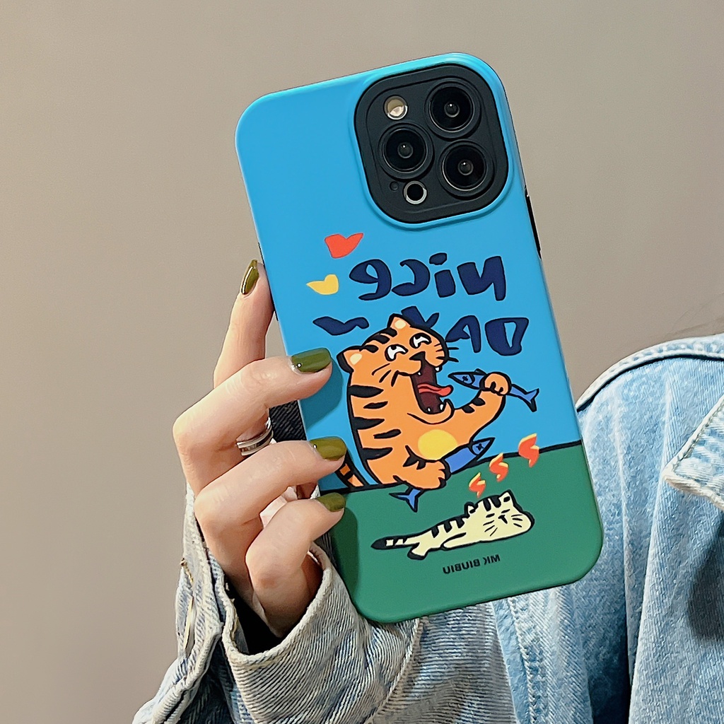 Ốp Điện Thoại imd Cứng Chống Sốc In Hình Hổ Hoạt Hình Dễ Thương Cho iPhone 11 13 12 14 Pro Max