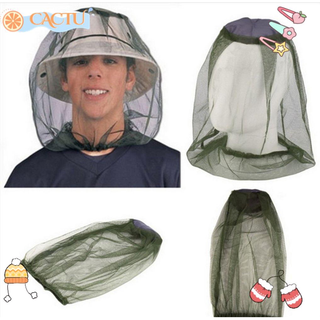 Mũ Chống Muỗi / Côn Trùng Có Thể Gấp Gọn Tiện Dụng Mang Theo Câu Cá