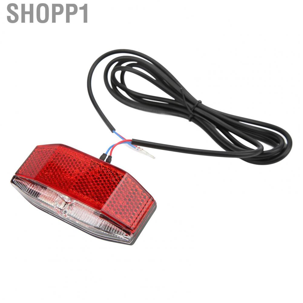 Shopp1 24V 36V 48V Electric Bike Front and Rear Light Set Headlight Tail Speaker Kit with 4  Lamp Beads