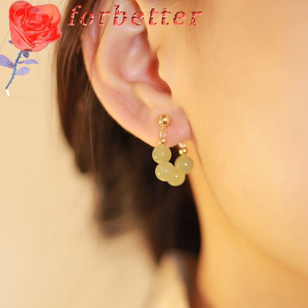 Khuyên Tai Đính Hạt Phong Cách Retro Thanh Lịch Cho Nữ